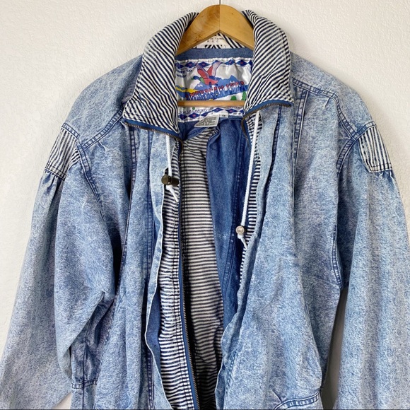 Vintage America Idea Acid Wash Denim Jacket - Picture 2 of 9